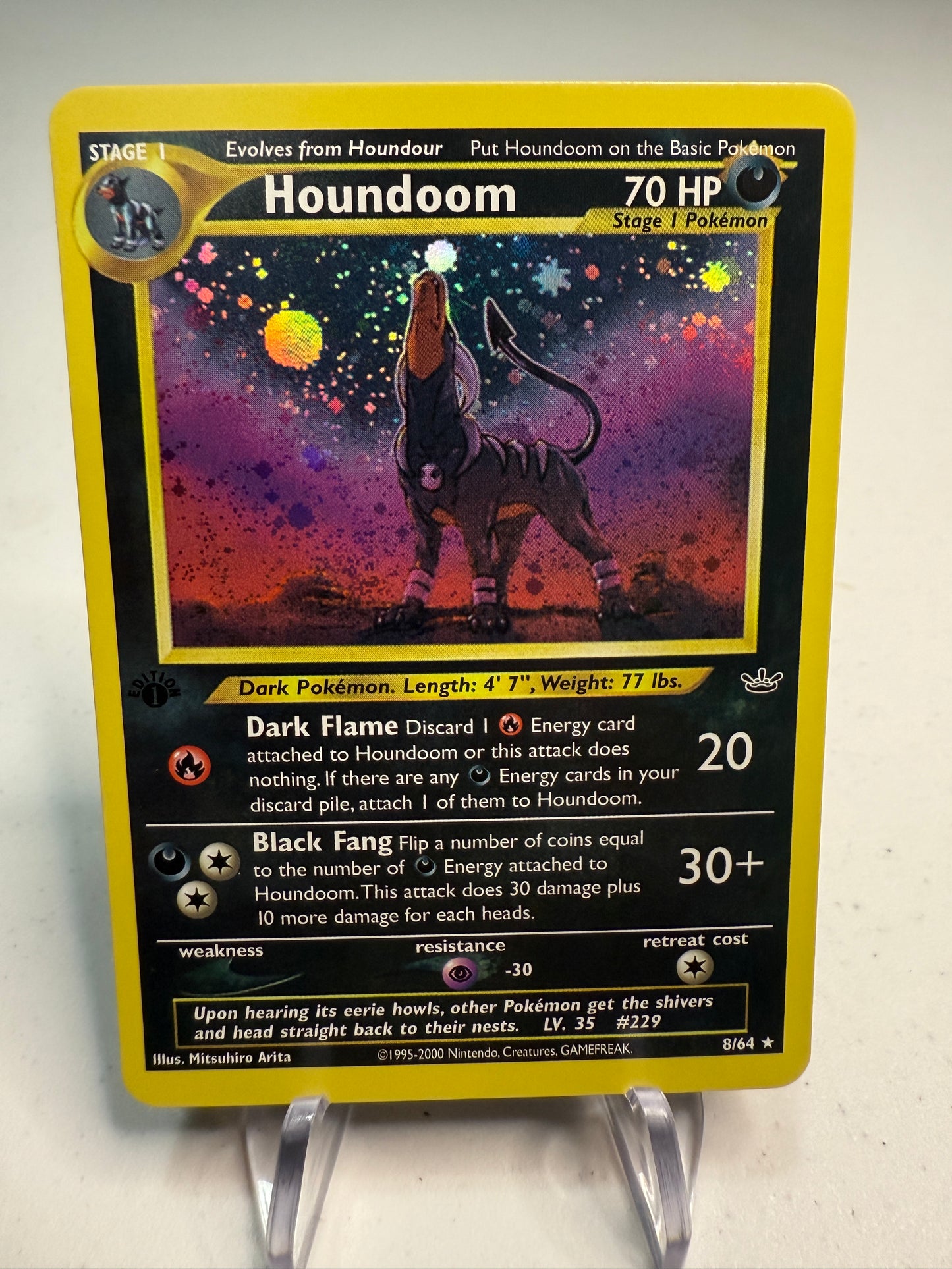 Houndoom 8/64 1st Edition Holo Rare High Quality Replica