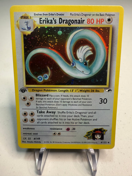 Erika's Dragonair 4/132 1st Edition Holo Rare High Quality Replica