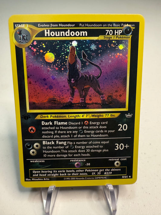 Houndoom 8/64 1st Edition Holo Rare High Quality Replica